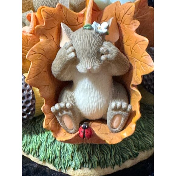 Fritz & Floyd Charming Tails "Peek-A-BOO!" Figurine  Collectible Autumn - Picture 4 of 8